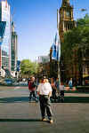 Downtown Sydney, with groovy new hat.